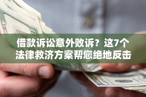 武汉借款诉讼意外败诉？这7个法律救济方案帮您绝地反击！