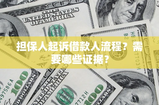 武汉担保人起诉借款人流程?需要哪些证据? 武汉担保人起诉借款人流程?需要哪些证据?