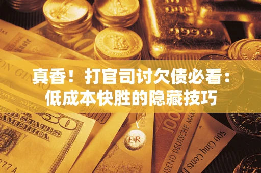 武汉真香！打官司讨欠债必看：低成本快胜的隐藏技巧
