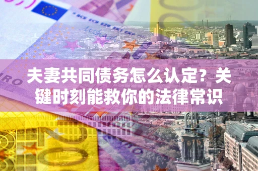 武汉夫妻共同债务怎么认定？关键时刻能救你的法律常识