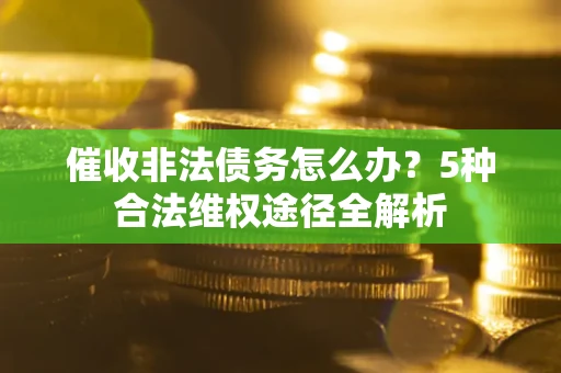 武汉催收非法债务怎么办？5种合法维权途径全解析