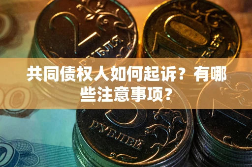 武汉共同债权人如何起诉？有哪些注意事项？